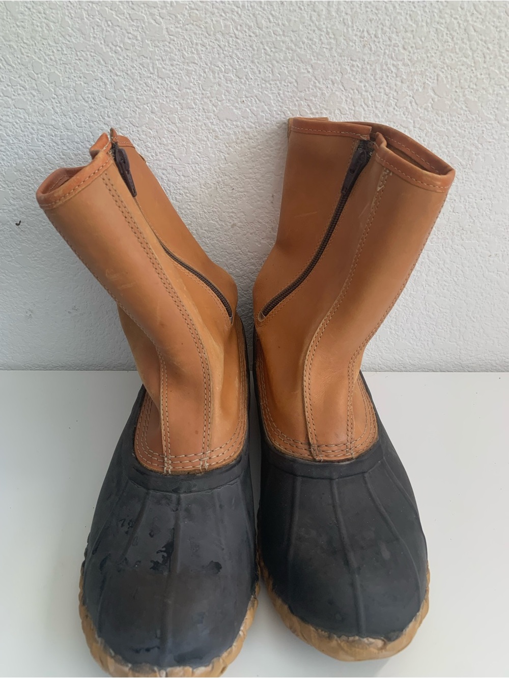 Cabela's Tan & Black Waterproof Zip-Up Duck Boots